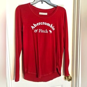 Abercrombie & Fitch Long Sleeve Tee T-Shirt Lightweight Fitted Bodycon Medium AF